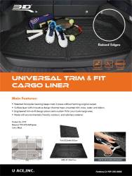3D MAXpider - 3D MAXpider 2199L-09 Large 54x47 Universal Trim-To Fit Cargo Liner w/Raised Wall - Image 3