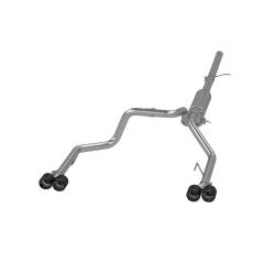 MBRP Exhaust - MBRP S50043CF T304 3" Cat-Back 2.5" Dual Exit w/Muffler 19-26 Silver/Sierra 1500 - Image 1