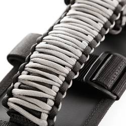Rugged Ridge - Rugged Ridge 13505.32 Universal Fit Paracord Gray/Black Grab Handle Kit Pair - Image 3