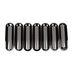 Rugged Ridge - Rugged Ridge 11306.31 Grille Insert Kit Perforated Black 07-18 Jeep Wrangler - Image 1