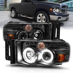 Anzo USA - Anzo USA 111490 Projector Headlight Set w/Halo forRam 1500/2500/3500 - Image 1