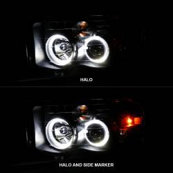 Anzo USA - Anzo USA 111490 Projector Headlight Set w/Halo forRam 1500/2500/3500 - Image 2