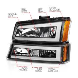 Anzo USA - Anzo USA 111501 Crystal Headlight Set - Image 4