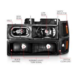 Anzo USA - Anzo USA 111507 Crystal Headlight Set - Image 4