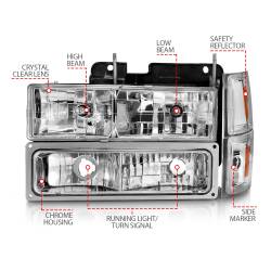 Anzo USA - Anzo USA 111506 Crystal Headlight Set - Image 4