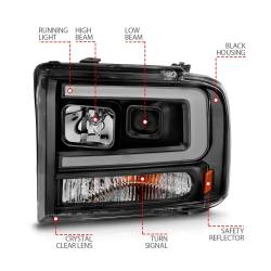 Anzo USA - Anzo USA 111551 Projector Headlight Set - Image 4