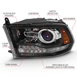 Anzo USA - Anzo USA 111439 Projector Headlight Set w/Halo - Image 2