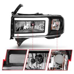 Anzo USA - Anzo USA 111554 LED Crystal Headlight for 94-02 RAM 2500/3500 - Image 3
