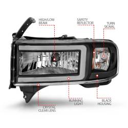 Anzo USA - Anzo USA 111554 LED Crystal Headlight for 94-02 RAM 2500/3500 - Image 4