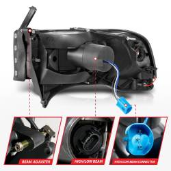 Anzo USA - Anzo USA 111554 LED Crystal Headlight for 94-02 RAM 2500/3500 - Image 5