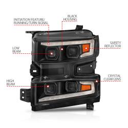 Anzo USA - Anzo USA 111566-L LED Projector Headlight for 19-21 Silverado 1500 - Image 4