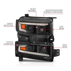 Anzo USA - Anzo USA 111566-R LED Projector Headlight for 19-21 Silverado 1500 - Image 4
