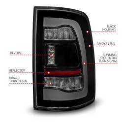 Anzo USA - Anzo USA 311470 Smoke Black LED Taillight Assembly for 09-18 RAM 1500 - Image 4
