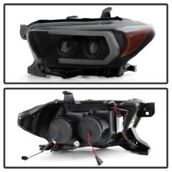 Spyder Auto - Spyder Auto 5087546 Headlights Seq Turn Signal Black Smoke for 16-18 Tacoma - Image 2