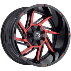 Vision Wheel - Vision Wheel 422Z20281BMFR-51 422 Prowler 20x12 8x6.5 -51mm Black/Red Tint - Image 1