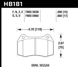 Hawk Performance - Hawk Performance HPS High Performance Street Brake Pads HB181F.660 - Image 1