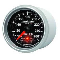 AutoMeter - AutoMeter 3654 Sport-Comp PC Water Temperature Gauge 100-260-DEG F 2-1/16" - Image 2