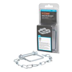 CURT - CURT 28001 3/8" Safety Pin w/12" Chain 2-3/4" Pin Length Packaged - Image 1