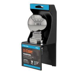 CURT - CURT 40084 2-5/16" Trailer Ball 1" x 2-1/8" Shank 7500 lbs Stainless Packaged - Image 1