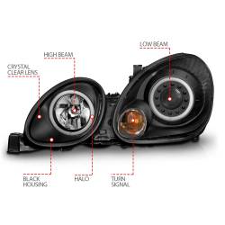 Anzo USA - Anzo USA 121144 Projector Headlight Set w/CCFL for 98-05 GS300 GS400 GS430 - Image 4