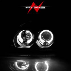 Anzo USA - Anzo 121068 Projector Headlight Set w/LED Halo Black for 96-98 Honda Civic - Image 6