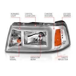 Anzo USA - Anzo USA 111512 Crystal Headlight Set for 01-11 Ranger - Image 4