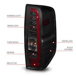Anzo USA - Anzo USA 311444 LED Smoked C-Bar Taillight Assembly for 05-21 Equator/Frontier - Image 4