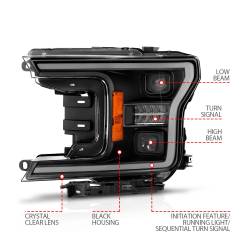 Anzo USA - Anzo USA 111570 LED Projector Headlight for 18-20 F150 - Image 4