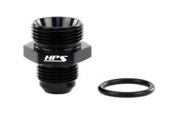 HPS Performance - HPS AN920-06-08 Black AN -6 Male To -8 O-ring Boss Port Thread Male Adapter - Image 1