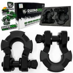 Rhino USA - Rhino USA SUPERSHACK-MATTE 8t Super Shackle 2pc Matte Black - Image 1
