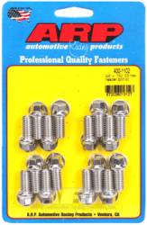 ARP Auto Racing - ARP 400-1102 Header Bolt Kit Hex Head 16PC Stainless Steel 3/8 UHL 0.75 - Image 1
