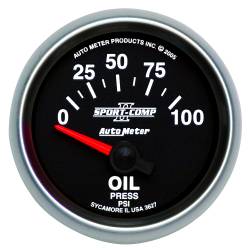 AutoMeter - AutoMeter 3627 Sport-Comp II Electric Oil Pressure Gauge 0-100PSI 2-1/16" - Image 1