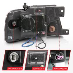 Anzo USA - Anzo USA Projector Headlight Set w/LED Halo Black Ford F150 111204 - Image 5