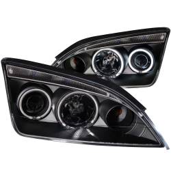 Anzo USA - Anzo USA 121198 Projector Headlight Set w/CCFL Halo Black for 05-06 Ford Focus - Image 1