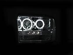 Anzo USA - Anzo USA 1-Piece Projector Headlight Set w/CCFL Halo Chrome Super Duty 111117 - Image 3