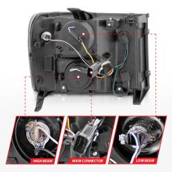 Anzo USA - Anzo USA Projector Headlight Set w/CCFL Halo Black GMC Sierra 111125 - Image 5