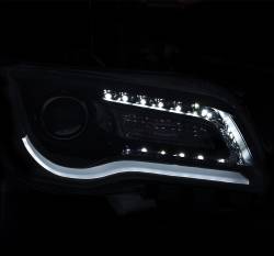 Anzo USA - Anzo USA 121494 Plank Style Projector Headlight Set Chrome Chrysler 300 - Image 3