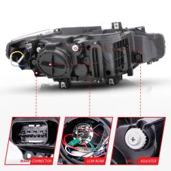 Anzo USA - Anzo USA Projector Headlight Set w/U-Bar Halo Black BMW 3-Series 121504 - Image 5