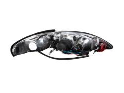 Anzo USA - Anzo USA 121038 Projector Headlight Set w/LED Halo Black for 94-98 Ford Mustang - Image 2