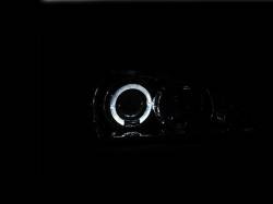 Anzo USA - Anzo USA 121038 Projector Headlight Set w/LED Halo Black for 94-98 Ford Mustang - Image 3