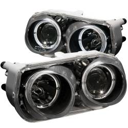Anzo USA - Anzo USA Projector Headlight Set w/LED Halo Black Acura Integra 121003 - Image 1