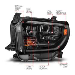 Anzo USA - Anzo USA 111533 LED Crystal Headlight for 14-21 Tundra - Image 4