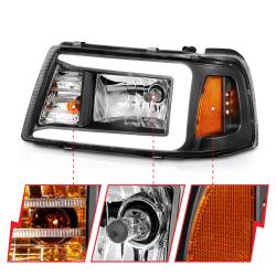 Anzo USA - Anzo USA 111511 Crystal Plank Style Headlights Black for 01-11 Ford Ranger - Image 3