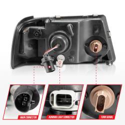 Anzo USA - Anzo USA 111511 Crystal Plank Style Headlights Black for 01-11 Ford Ranger - Image 5