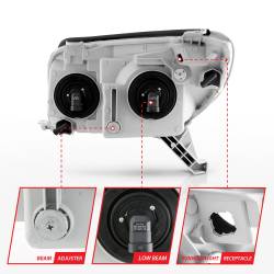 Anzo USA - Anzo USA 111394 Crystal Headlight Set for 03-05 Toyota 4Runner - Image 5