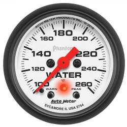 AutoMeter - AutoMeter 5754 Phantom Electric Water Temp w/Peak & Warn 100-260-DEG F 2-1/16" - Image 1