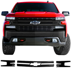 Ecoological - Ecoological Center Grille Bar Cover Gloss Black Silverado 1500 LT/LTZ G-EK01 - Image 1