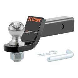CURT - CURT 45836 Loaded Ball Mount w/2" Ball Imported 2" Shank 7500 lbs 2" Drop - Image 1