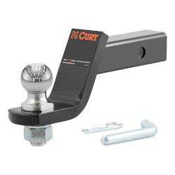 CURT - CURT 45855 Loaded Ball Mount w/1-7/8" Ball Imported 2" Shank 3500 lbs 4" Drop - Image 1