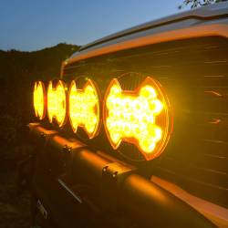KC Hilites - KC HiLiTES 5210 SlimLite 8" LED Light Shield SAE Driving Selective Yellow - Image 2